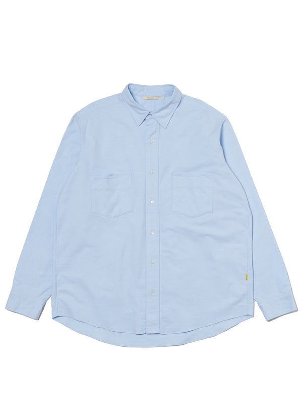 【FARAH|ファーラー】FARAH POCKET L/S SHIRT/ファーラーポケットL/Sシャツ(SAX)