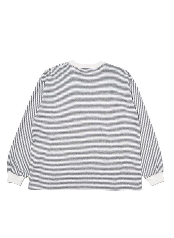 【FARAH|ファーラー】MULTI STRIPED L/S TEE/マルチストライプL/Sティー(WHITE)