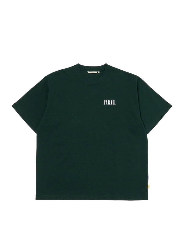 【FARAH|ファーラー】PRINTED GRAPHIC S/S TEE"CLASSIC LOGO"/プリントグラフィックS/Sティー"クラシックロゴ"(DARK GREEN)