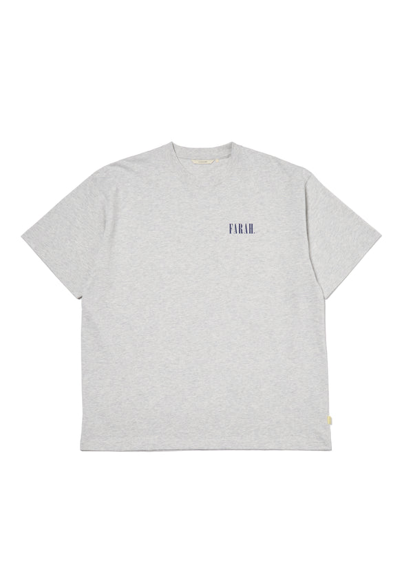 【FARAH|ファーラー】PRINTED GRAPHIC S/S TEE"CLASSIC LOGO"/プリントグラフィックS/Sティー"クラシックロゴ"(HEATHER GREY)