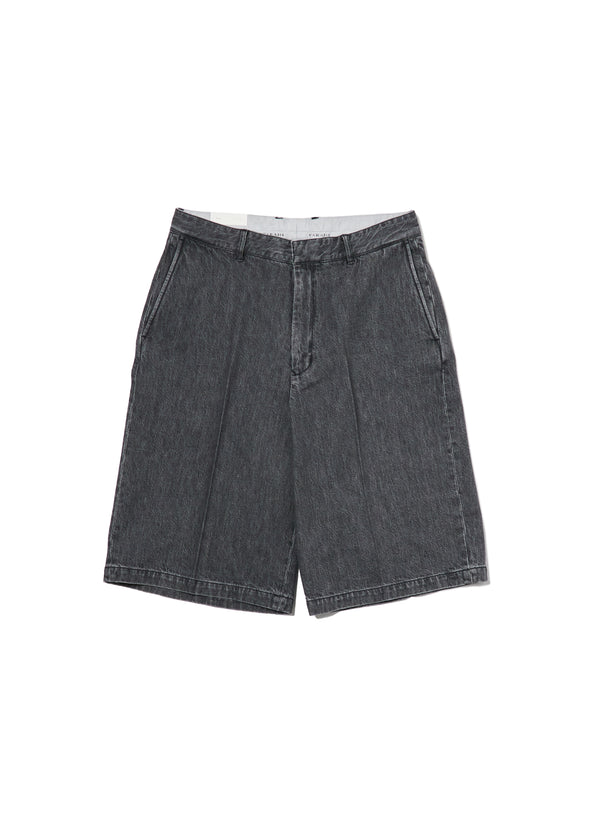 【FARAH|ファーラー】NO TUCK WIDE SHORTS/ノータックワイドショーツ(BLACK WASH)