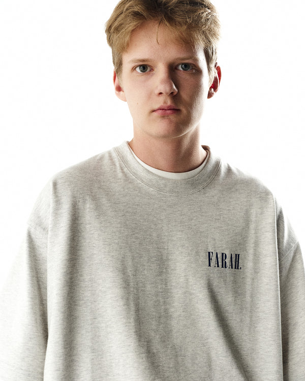 【FARAH|ファーラー】PRINTED GRAPHIC S/S TEE"CLASSIC LOGO"/プリントグラフィックS/Sティー"クラシックロゴ"(HEATHER GREY)