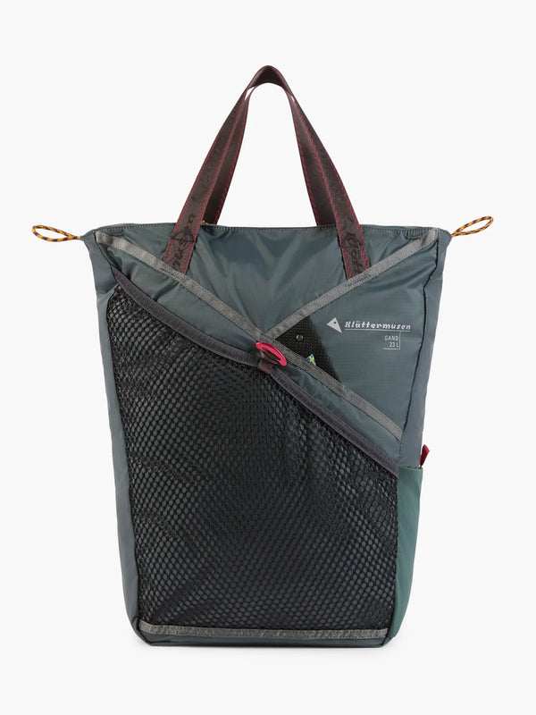 【KLATTERMUSEN|クレッタルムーセン】GAND BAG 23L(DARK TEAL , RAVEN) 正規取扱店舗 公式オンライン通販 島根 松江 26FW パッカブル可能な軽量デイリートート ガンド バッグ 23L リュック トートバッグ 
