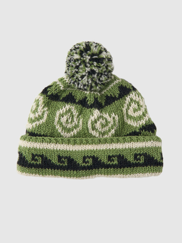 【SEDAN ALL-PURPOSE | セダンオールパーパス】VORTEX HAND KNIT BEANIE/ボルテックスハンドニットビーニー(GREEN)
