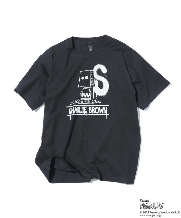 【SILAS|サイラス】SILAS×PEANUTS MR SACK S/S TEE(BLACK)