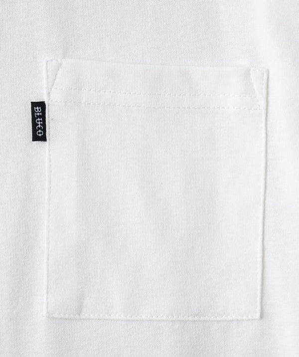 【BLUCO UNCROWD|ブルコ アンクラウド】2-PACK POCKET TEE /2-パックポケットTEE (WHITE)