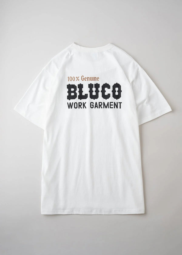 【BLUCO UNCROWD|ブルコ アンクラウド】POCKET TEE -Bolt-/ポケットTEE -Bolt- (WHITE)