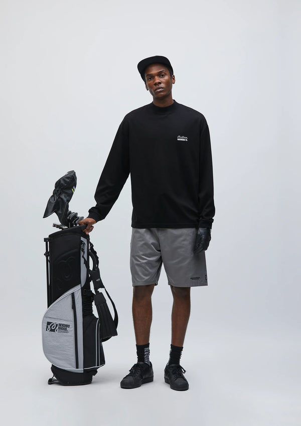 【NEIGHBORHOOD|ネイバーフッド】NH X MALBON GOLF . MOCNECK LS/NH X マルボンゴルフ.モックネックLS(BLACK)
