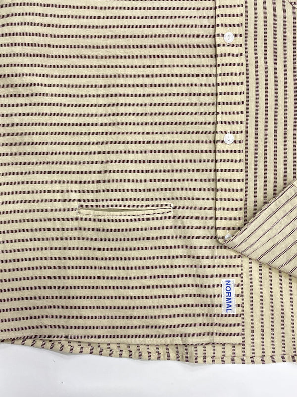 【NOROLL|ノーロール】NORMAL SHIRT STRIPE S/S/ノーマルシャツ ストライプSS(BROWN , BLUE)