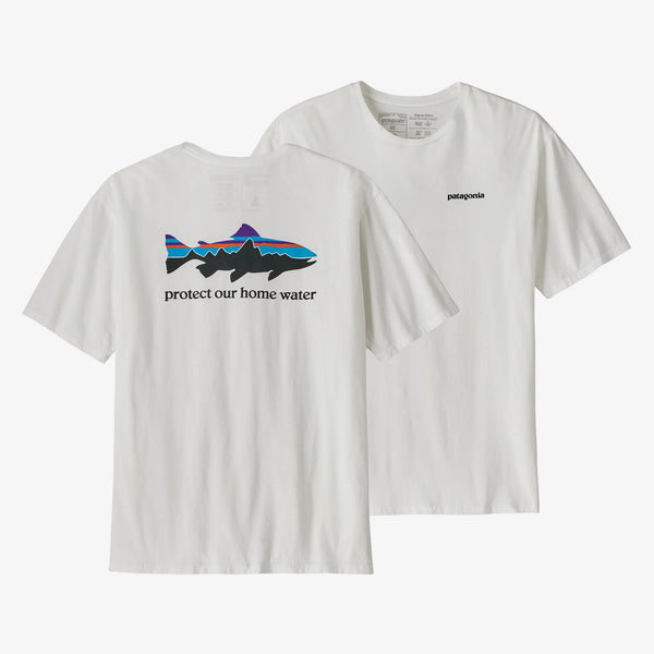 M’S HOME WATER TROUT ORGANIC T-SHIRT(WHI)