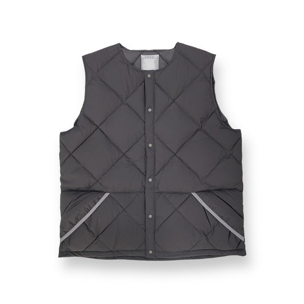 【PAPERSKY WEAR|ペーパースカイウェア】MIDDEL LAYER DOWN VEST/ミドルレイヤーダウンベスト(GRAY)
