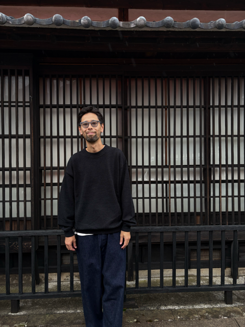 【CREPUSCULE|クレプスキュール】COTTON WOOL MOSS STITCH P/O/コットンウールモスステッチプルオーバー(BLACK , GRAY , CHARCOAL)