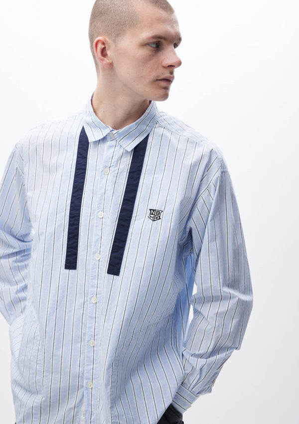 【NEIGHBORHOOD|ネイバーフッド】TIE SHIRT LS/タイ シャツ LS(STRIPE-B)