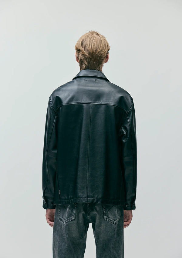 【NEIGHBORHOOD|ネイバーフッド】LEATHER CAR COAT/レザーカーコート(BLACK)