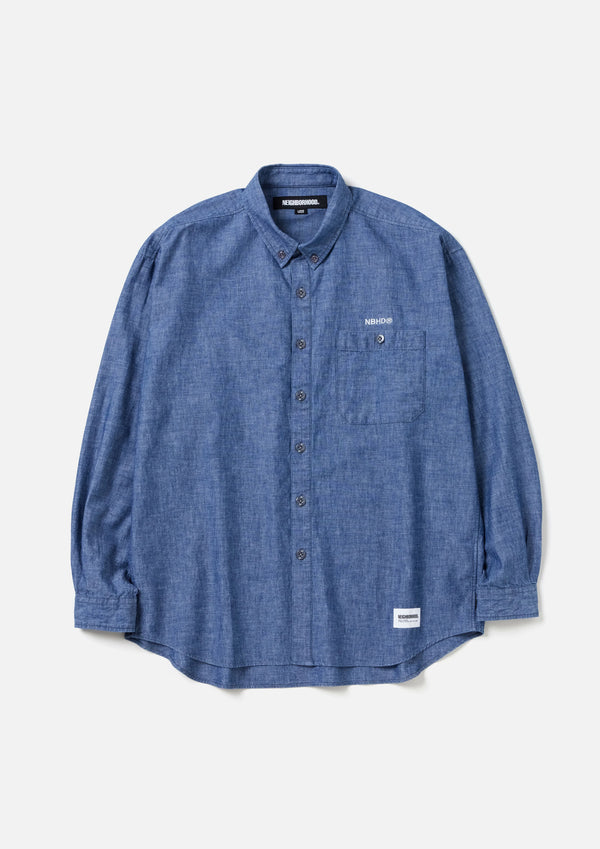 CHAMBRAY BD SHIRT LS (INDIGO)