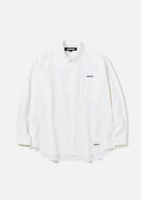 CHAMBRAY BD SHIRT LS (WHITE)