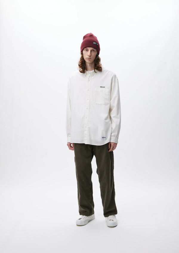 CHAMBRAY BD SHIRT LS (WHITE)