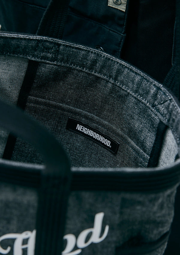 【NEIGHBORHOOD|ネイバーフッド】DENIM TOTE BAG-S /デニムトートバック-S(INDIGO,BLACK)