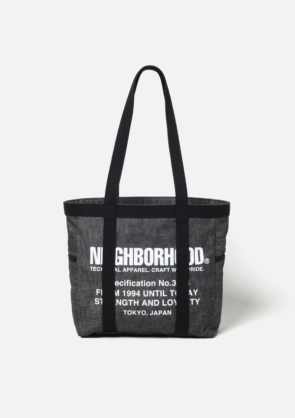 【NEIGHBORHOOD|ネイバーフッド】DENIM TOTE BAG-M/デニムトートバック-M(INDIGO,BLACK)