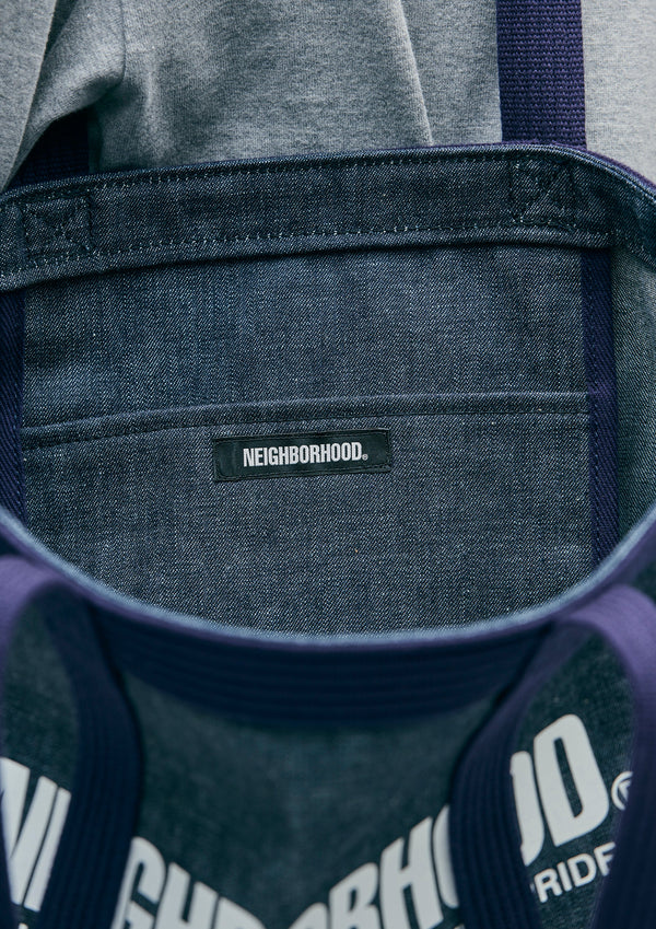 【NEIGHBORHOOD|ネイバーフッド】DENIM TOTE BAG-M/デニムトートバック-M(INDIGO,BLACK)