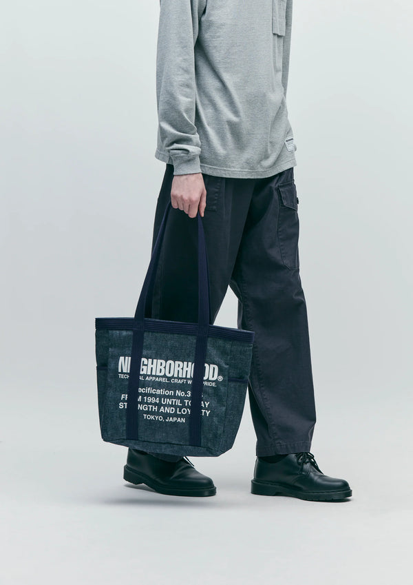 【NEIGHBORHOOD|ネイバーフッド】DENIM TOTE BAG-M/デニムトートバック-M(INDIGO,BLACK)