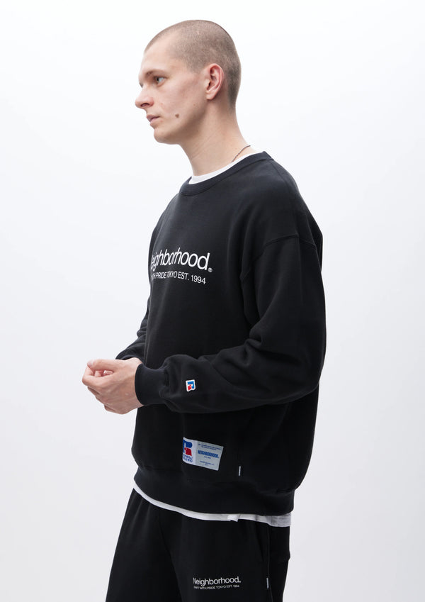 NH X RUSSELL ATHLETIC . SWEAT SHIRT LS(BLACK)