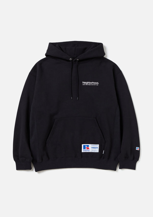 NH X RUSSELL ATHLETIC . SWEAT HOODIE LS (BLACK)