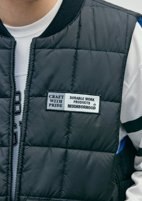 【NEIGHBORHOOD|ネイバーフッド】REVERSIBLE PADDED VEST/リバーシブルパテッドベスト(BLACK)
