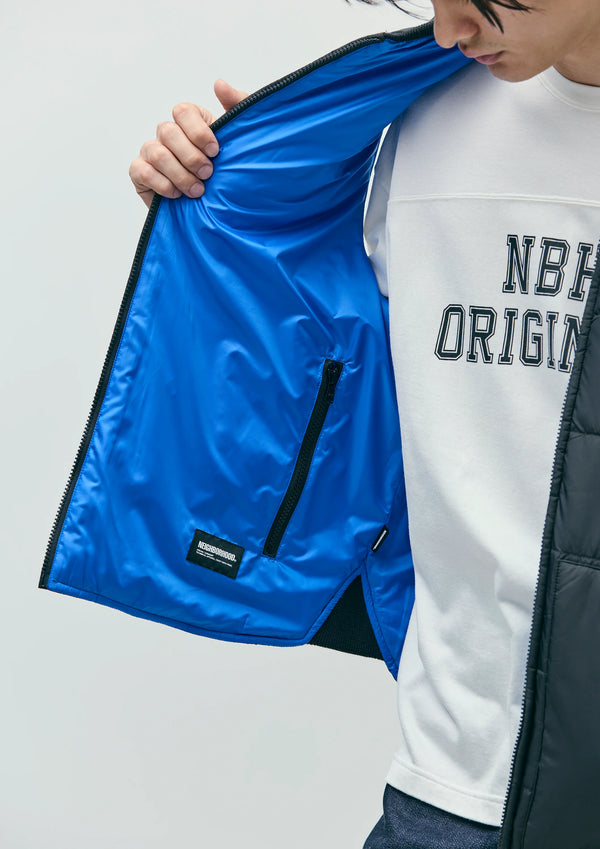 【NEIGHBORHOOD|ネイバーフッド】REVERSIBLE PADDED VEST/リバーシブルパテッドベスト(BLACK)