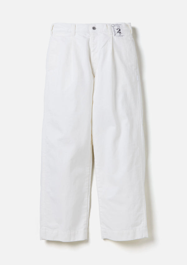 BW . TUCK PANTS / BW.タック パンツ(WHITE)