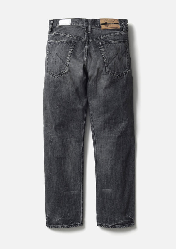 【NEIGHBORHOOD|ネイバーフッド】BLACK DENIM WASHED SLIM STRAIGHT PANTS/ブラックデニムウォッシュドスリムストレートパンツ(BLACK)