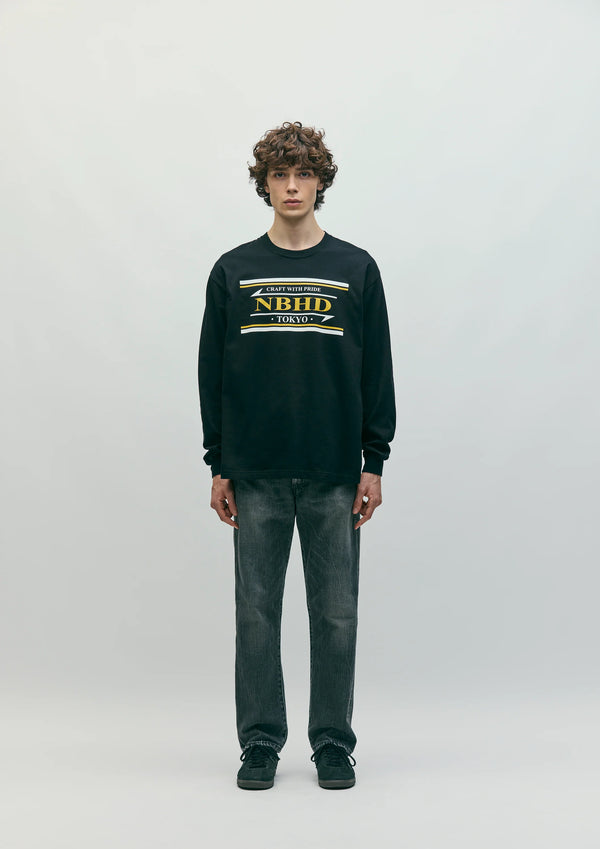 【NEIGHBORHOOD|ネイバーフッド】BLACK DENIM WASHED SLIM STRAIGHT PANTS/ブラックデニムウォッシュドスリムストレートパンツ(BLACK)