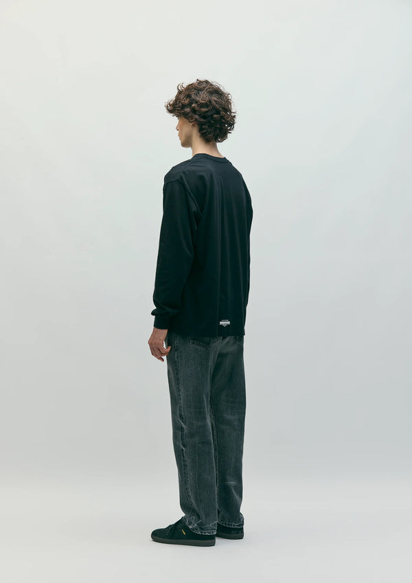 【NEIGHBORHOOD|ネイバーフッド】BLACK DENIM WASHED SLIM STRAIGHT PANTS/ブラックデニムウォッシュドスリムストレートパンツ(BLACK)