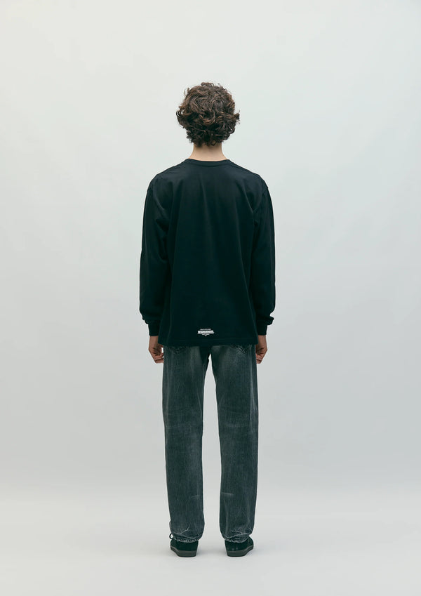 【NEIGHBORHOOD|ネイバーフッド】BLACK DENIM WASHED SLIM STRAIGHT PANTS/ブラックデニムウォッシュドスリムストレートパンツ(BLACK)