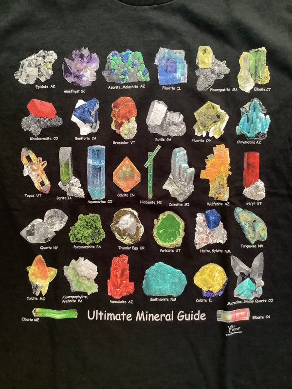【ATLAS SCREEN PRINTING|アトラススクリーンプリンティング】S/S PRINT TEE "ALTIMATE MINERAL GUIDE"/S/S プリントティー"アルティメットミネラルガイド"(BLACK)
