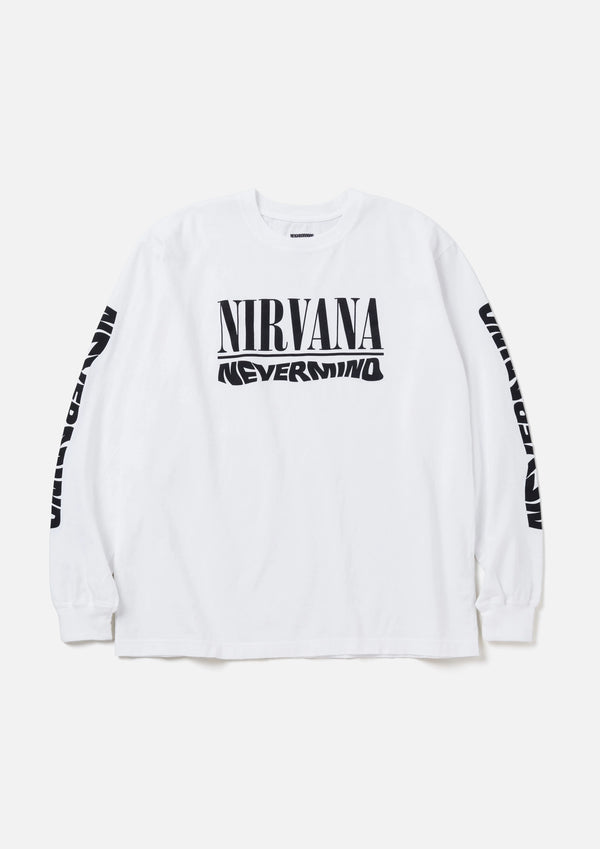 NH × NIRVANA . TEE LS /NH×ニルヴァーナ.TEE LS(WHITE)