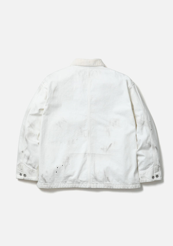 【NEIGHBORHOOD|ネイバーフッド】BW . WASHED COVERALL JACKET/BW .ウォシュドカバーオールジャケット(WHITE,BLACK)