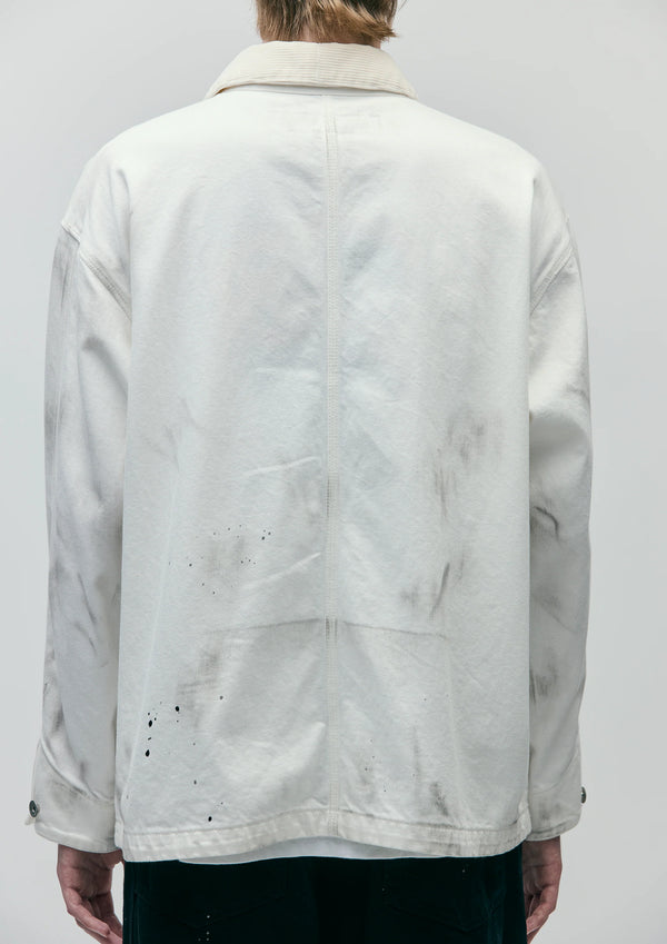 【NEIGHBORHOOD|ネイバーフッド】BW . WASHED COVERALL JACKET/BW .ウォシュドカバーオールジャケット(WHITE,BLACK)