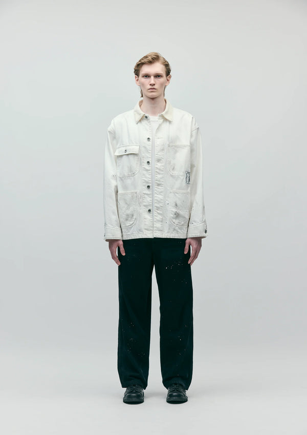 【NEIGHBORHOOD|ネイバーフッド】BW . WASHED COVERALL JACKET/BW .ウォシュドカバーオールジャケット(WHITE,BLACK)