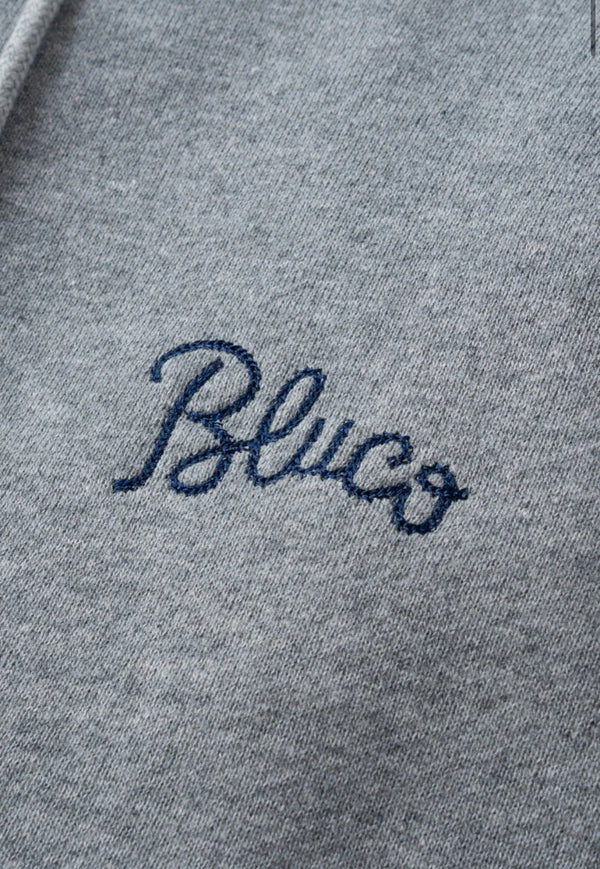 【BLUCO UNCROWD|ブルコ アンクラウド】HEAVY PILE SWEAT ZIP HOODIE -EMB- |ヘヴィーパイル スウェット ジップ フーディー(GRAY)