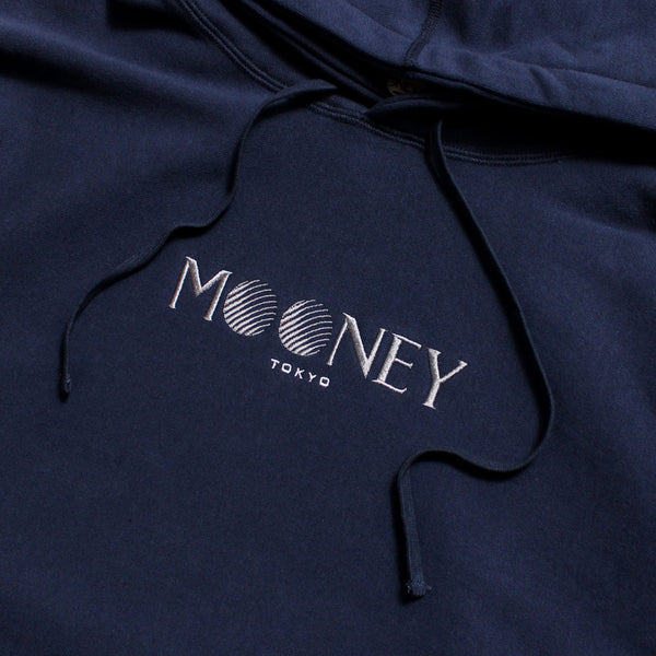 【HELLRAZOR|ヘルレーザー】MOONEY LOGO PULLOVER HOODIE/ムーニーロゴプルオーバーフーディー(NAVY)