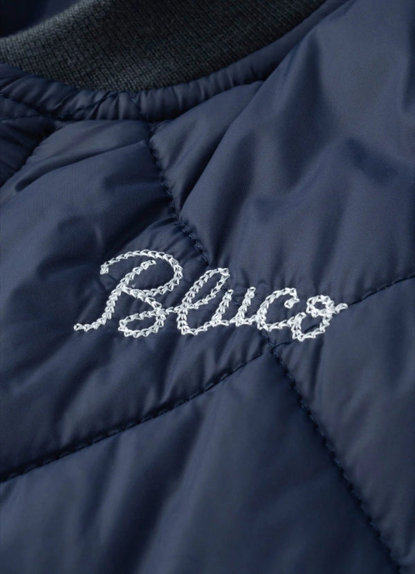 【BLUCO UNCROWD|ブルコ アンクラウド】RIB COLLAR QUILTING VEST|リブ カラー キルティング ベスト(NAVY)