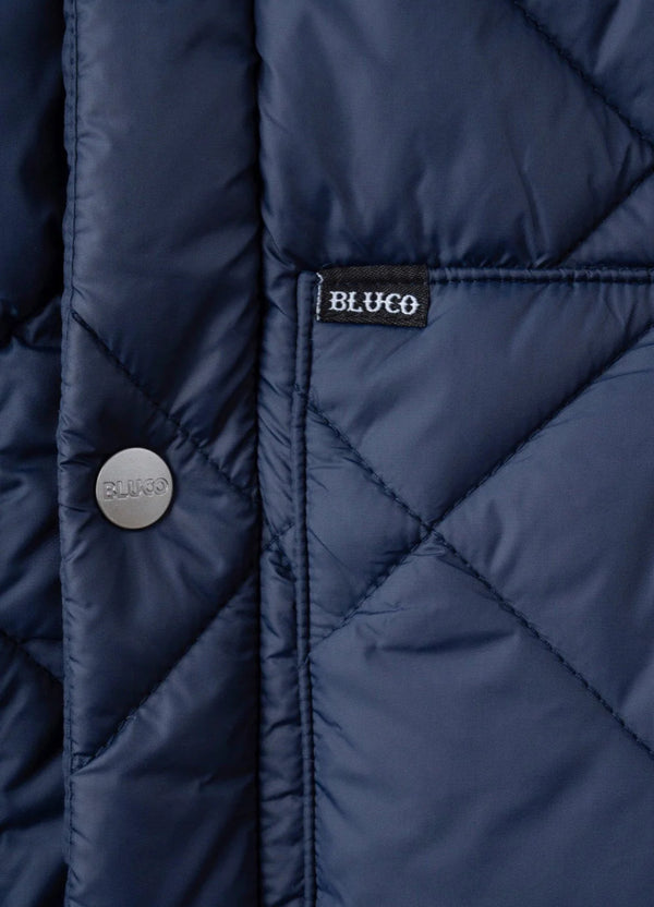 【BLUCO UNCROWD|ブルコ アンクラウド】RIB COLLAR QUILTING VEST|リブ カラー キルティング ベスト(NAVY)