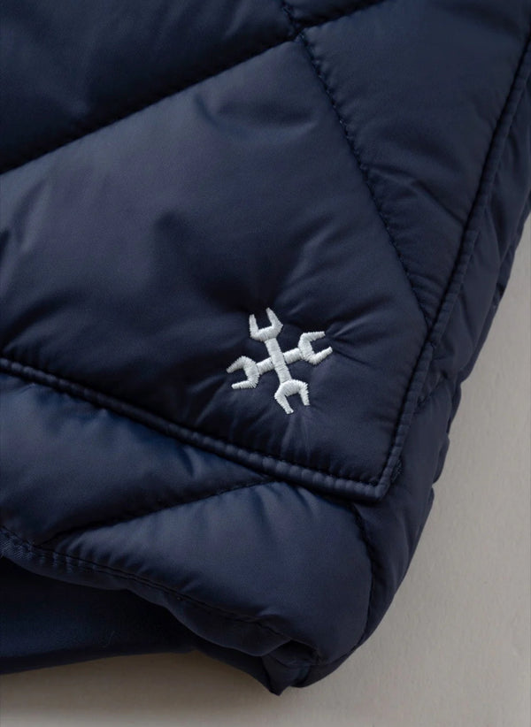 【BLUCO UNCROWD|ブルコ アンクラウド】RIB COLLAR QUILTING VEST|リブ カラー キルティング ベスト(NAVY)