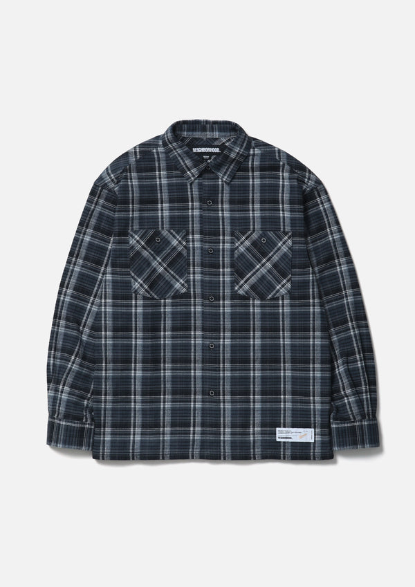 【NEIGHBORHOOD|ネイバーフッド】CLAN TARTAN CHECK SHIRT LS/クランタータンチェックシャツ LS(GRAY,GREEN,PURPLE)