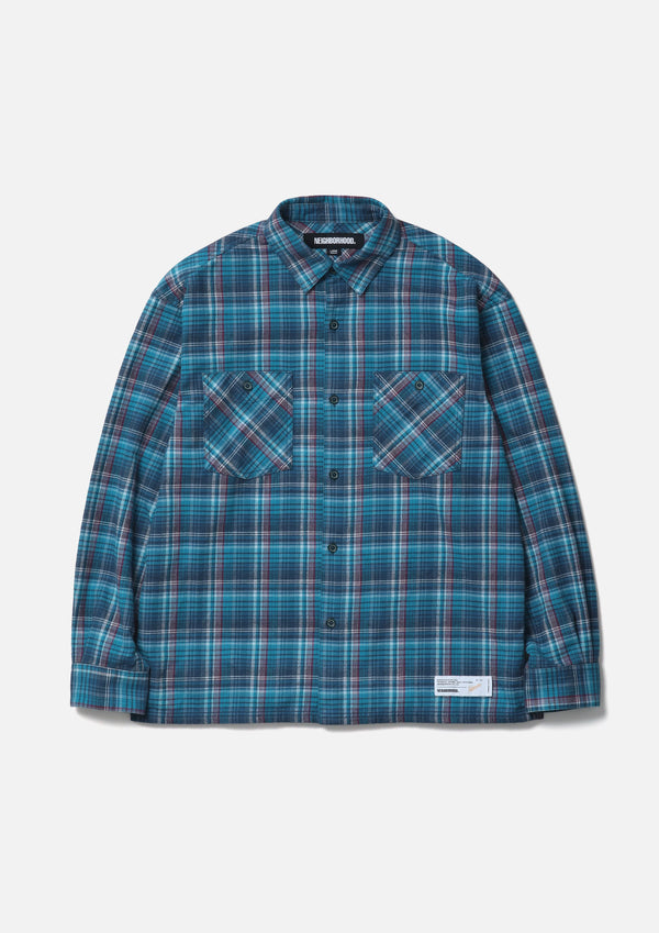 【NEIGHBORHOOD|ネイバーフッド】CLAN TARTAN CHECK SHIRT LS/クランタータンチェックシャツ LS(GRAY,GREEN,PURPLE)