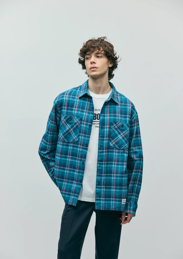 【NEIGHBORHOOD|ネイバーフッド】CLAN TARTAN CHECK SHIRT LS/クランタータンチェックシャツ LS(GRAY,GREEN,PURPLE)