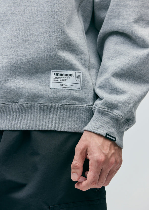 【NEIGHBORHOOD|ネイバーフッド】CLASSIC SWEAT SHIRT LS/クラッシックスウェットシャツ LS(BLACK,GRAY)