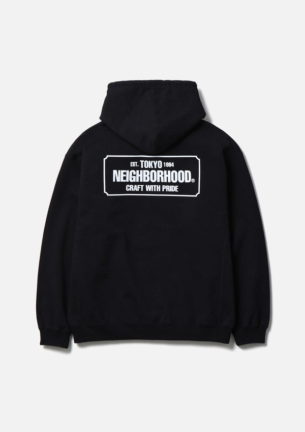 【NEIGHBORHOOD|ネイバーフッド】CLASSIC SWEAT HALF ZIP HOODIE LS/クラッシック スウェット ハーフジップフーディー LS(BLACK,BROWN,GRAY)