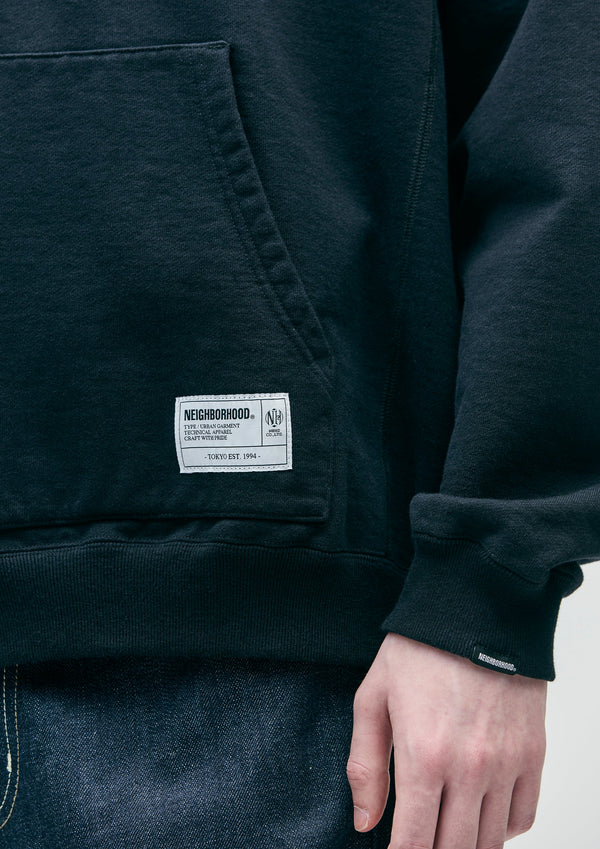 【NEIGHBORHOOD|ネイバーフッド】CLASSIC SWEAT HALF ZIP HOODIE LS/クラッシック スウェット ハーフジップフーディー LS(BLACK,BROWN,GRAY)